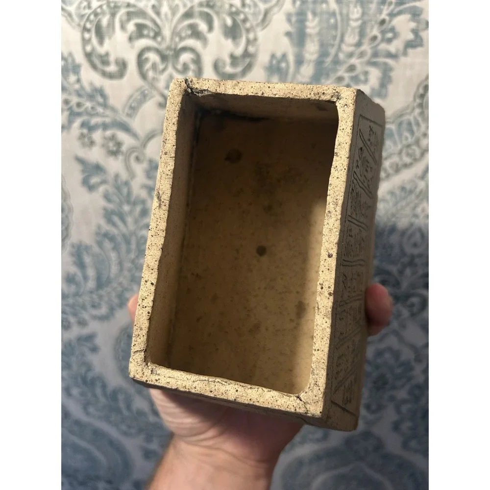 Rare‎ Ancient Egyptian Antiquities Unique Stone Box Pharaonic Egyptian BC Decor